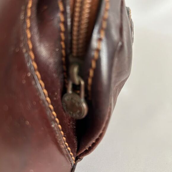 Robe di Firenze Leather Backpack Brown Italy Drawstring Flap Vintage Small main image 13